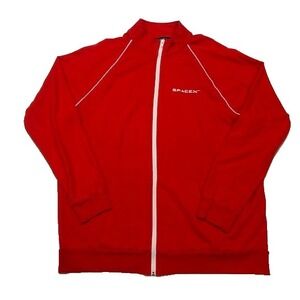 SpaceX Men's Full-Zip Cotton Long Sleeve Logo Jacket Official Elon Musk- Size XL